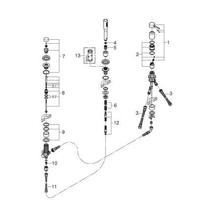 GROHE 19976001 - Комбинация за вана с три отвора ESSENCE, гланцов хром