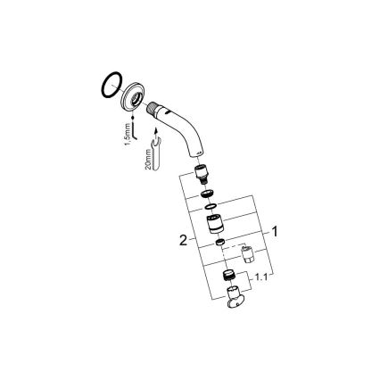 GROHE 20205000 - стенен вентил UNIVERSAL 106 мм лъскав хром