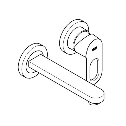 GROHE 20289000 - Смесител за умивалник с два монтажни отвора BAULOOP 110 mm лъскав хром