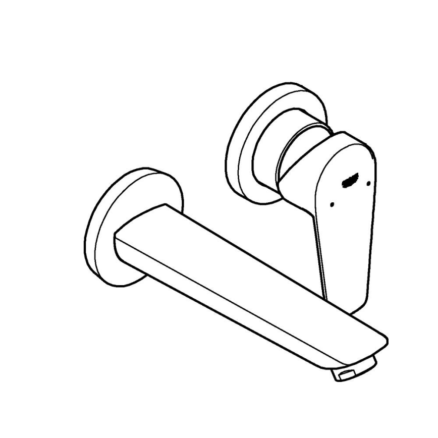 GROHE 20474001 - Вграден смесител за умивалник 177 mm, лъскав хром