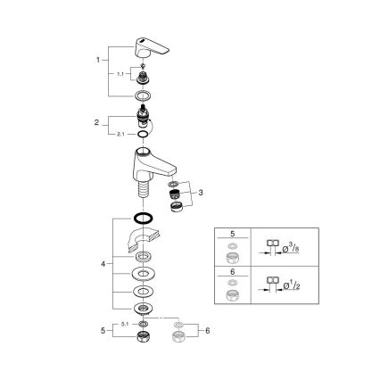 GROHE 20577000 - Вентил START FLOW за монтаж на плот, DN 15, полирано хромово покритие