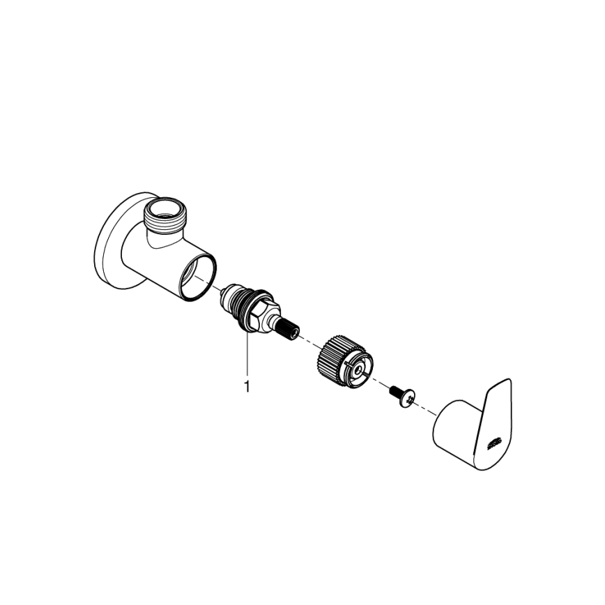 GROHE 22009001 - Ъглов вентил DN 15 лъскав хром