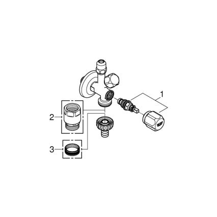 GROHE 22035000 - Комбиниран ъглов вентил UNIVERSAL DN 15 лъскав хром