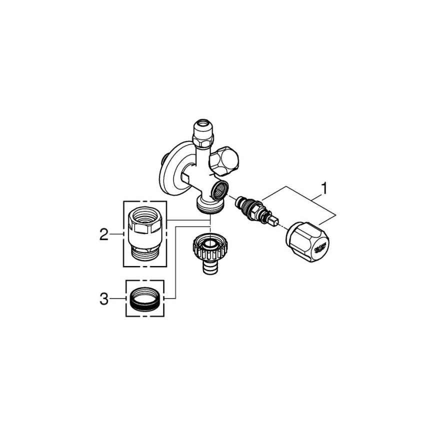 GROHE 22035000 - Комбиниран ъглов вентил UNIVERSAL DN 15 лъскав хром