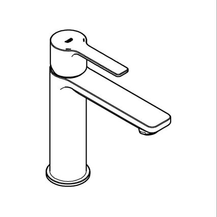 GROHE 23106AL1 - Смесител за умивалник LINEARE, размер S, графит