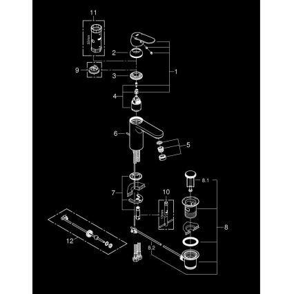 GROHE 23325000 - Смесител за умивалник EUROSMART COSMOPOLITAN, размер M, хром