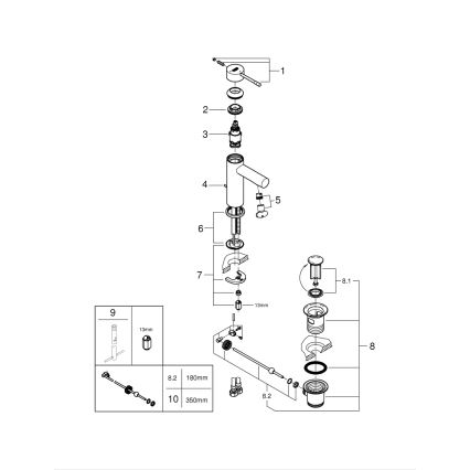 GROHE 23379001 - Смесител за умивалник ESSENCE, блестящ хром