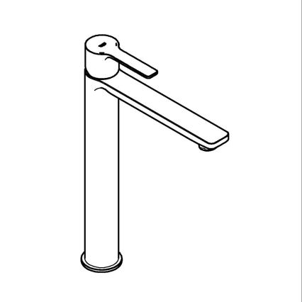GROHE 23405DC1 - Смесител за умивалник LINEARE DN 15, неръждаема стомана