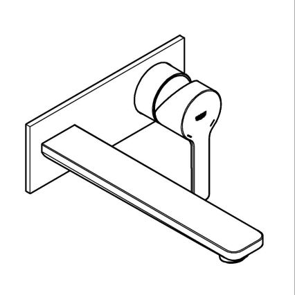 GROHE 23444AL1 - Смесител за умивалник за вграден монтаж LINEARE 207 мм графит