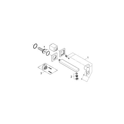 GROHE 23447000 - Смесител за умивалник EUROCUBE 231 мм, полиран хром