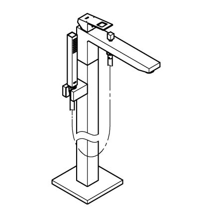 GROHE 23672001 - Смесител за вана EUROCUBE 298 мм лъскав хром