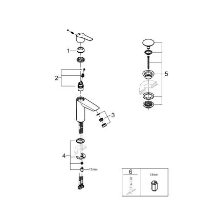 GROHE 23746002 - Смесител за умивалник START, размер M, гланцов хром