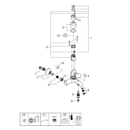 GROHE 23787000 - Смесител за вана START CLASSIC DN 15, хром гланц