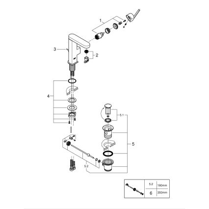 GROHE 23871003 - Смесител за умивалник PLUS, размер M, лъскав хром