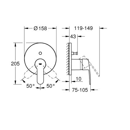 GROHE 24052002 - Смесител EUROSTYLE COSMOPOLITAN лъскав хром