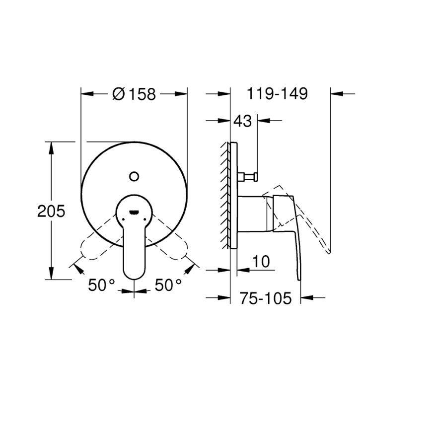 GROHE 24052002 - Смесител EUROSTYLE COSMOPOLITAN лъскав хром