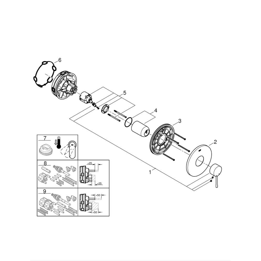 GROHE 24057GN1 - Душ смесител ESSENCE, четкано злато