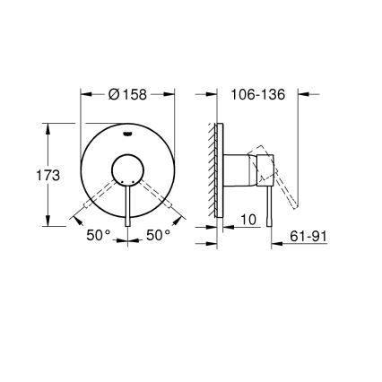 GROHE 24057GN1 - Душ смесител ESSENCE, четкано злато