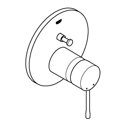 GROHE 24058DC1 - Душ смесител за вграден монтаж ESSENCE, неръждаема стомана