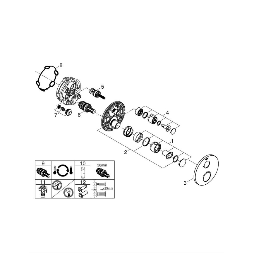GROHE 24075000 - Термостатен душ смесител GROHTHERM лъскав хром