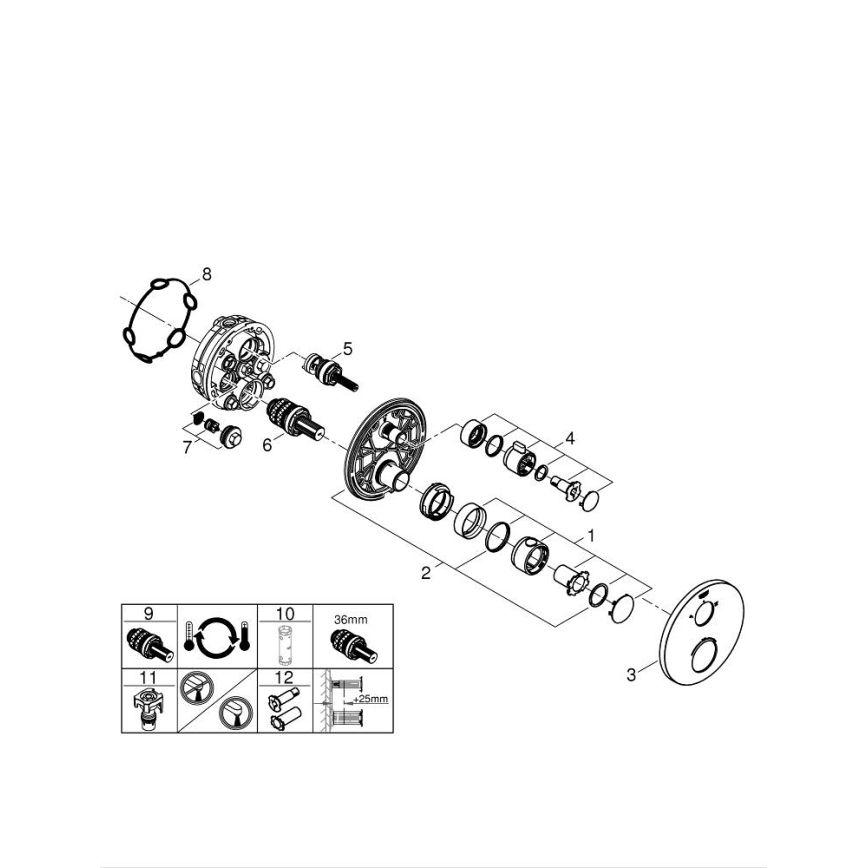 GROHE 24076000 - Термостатен душ смесител GROHTHERM, лъскав хром