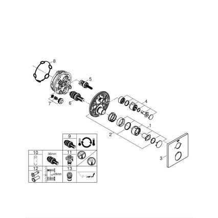 GROHE 24080000 - Термостатен смесител за вана GROHTHERM лъскав хром