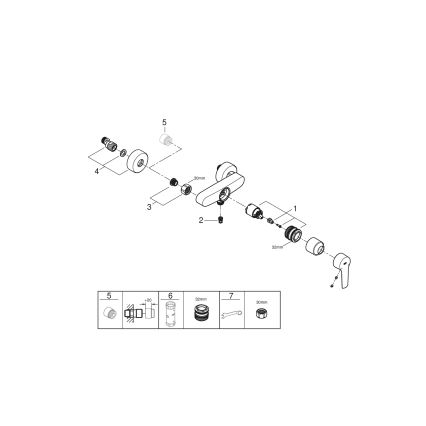 GROHE 242082432 - Душ смесител START DN 15 черен