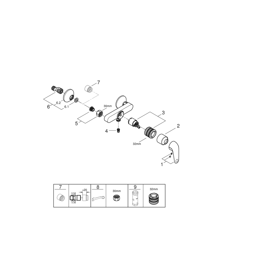 GROHE 24333001 - Смесител за душ SWIFT DN 15 полирано хромово покритие