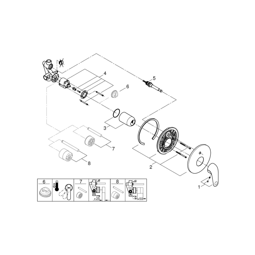 GROHE 24336001 - Смесител за вана SWIFT DN 15, хром гланц
