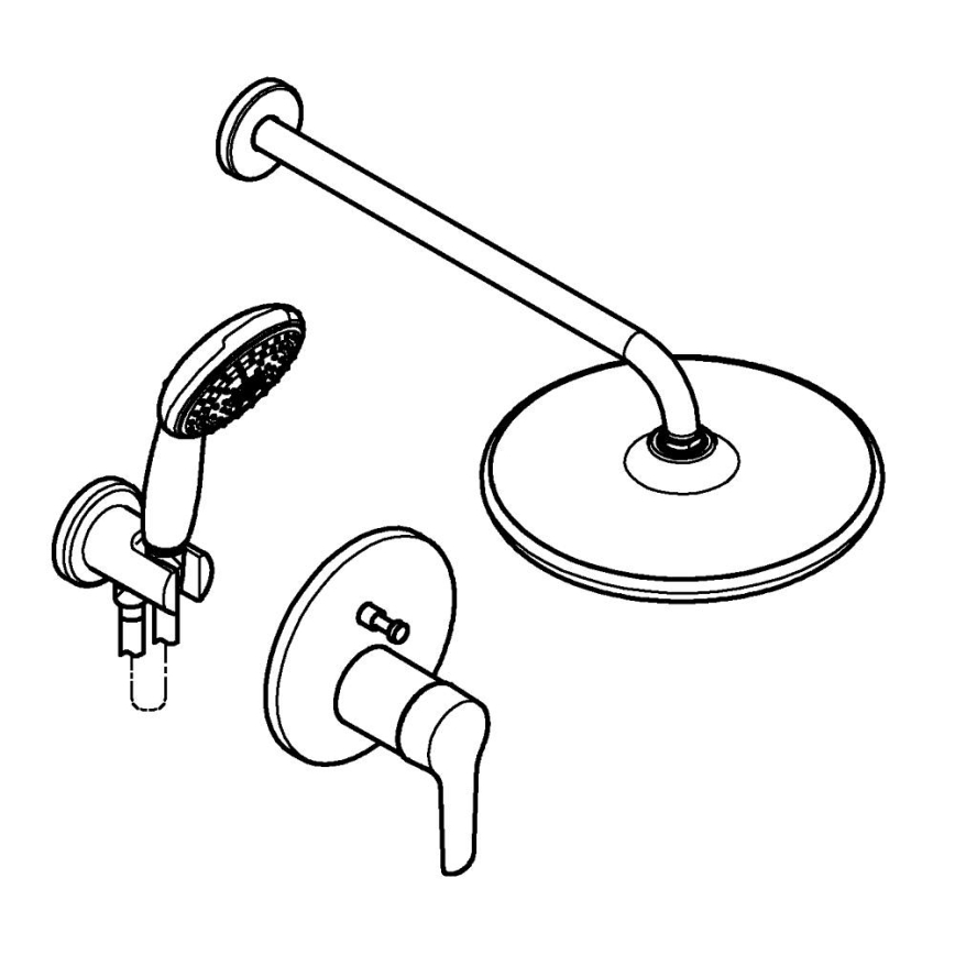 GROHE 25292000 - Вградена душова система START VITALIO START 250 хром