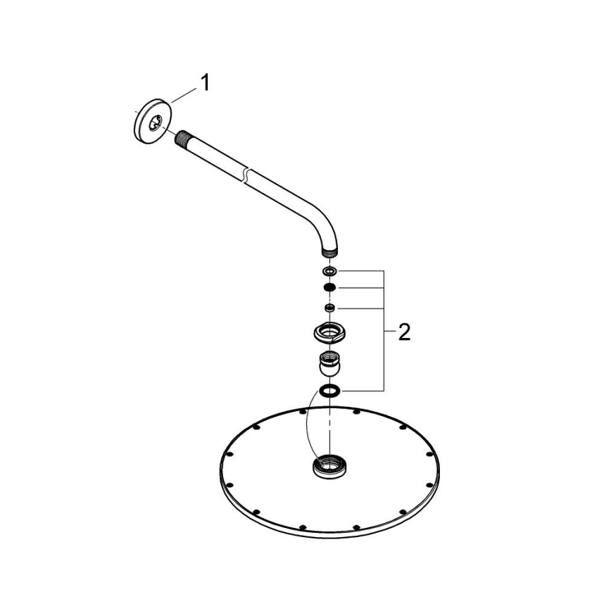 GROHE 26066DC0 - Душ пита RAINSHOWER COSMOPOLITAN 310 380 мм от неръждаема стомана