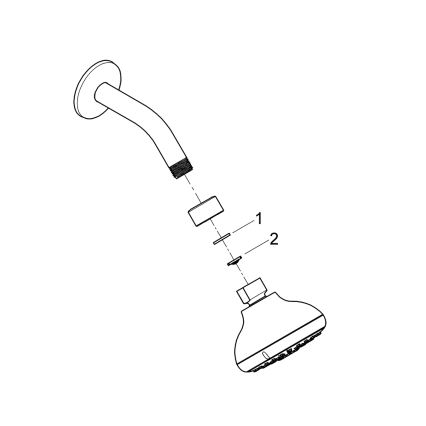 GROHE 26088001 - Душ глава TEMPESTA 100 100 мм, полирано хромирано покритие