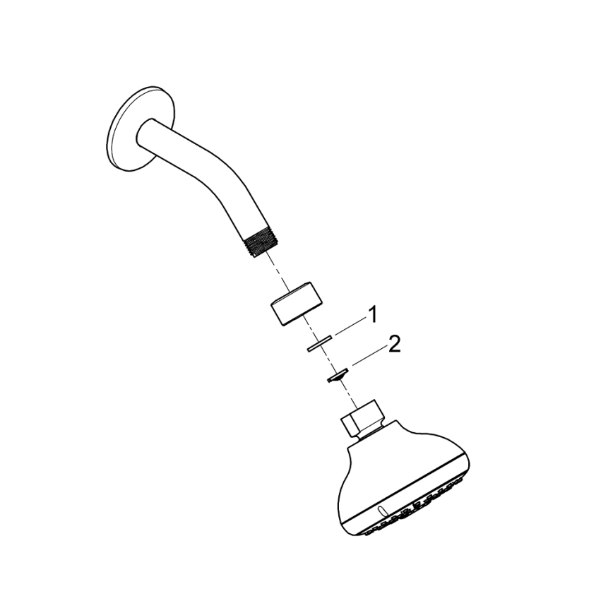 GROHE 26088001 - Душ глава TEMPESTA 100 100 мм, полирано хромирано покритие