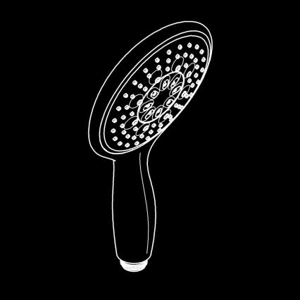 GROHE 26107000 - Ръчен душ VITALIO RAIN 130 мм, полирано хромово покритие