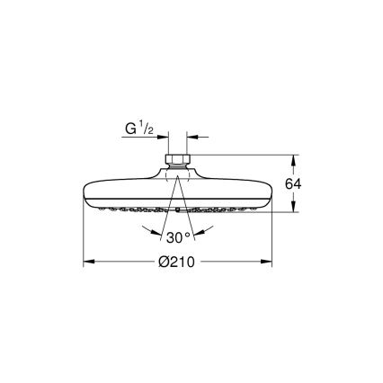 GROHE 26410000 - Душ глава TEMPESTA 210 мм, лъскав хром