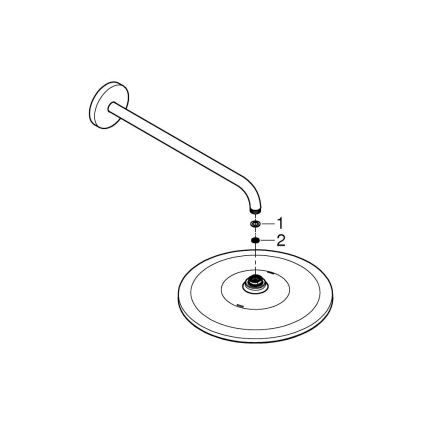 GROHE 26557000 - Комплект горен душ RAINSHOWER 310 422 mm лъскав хром