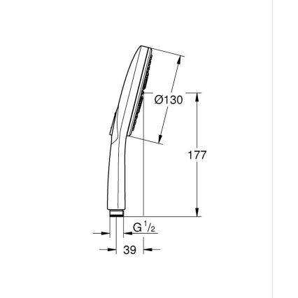 GROHE 26574DL0 - Ръчен душ RAINSHOWER SMARTACTIVE 130 мм, четкан меден