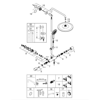GROHE 26648000 - Душова система RAINSHOWER SMARTACTIVE 310 450 mm лъскав хром