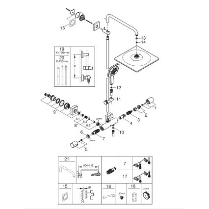 GROHE 26652000 - Душова система RAINSHOWER SMARTACTIVE 310 450 мм лъскав хром