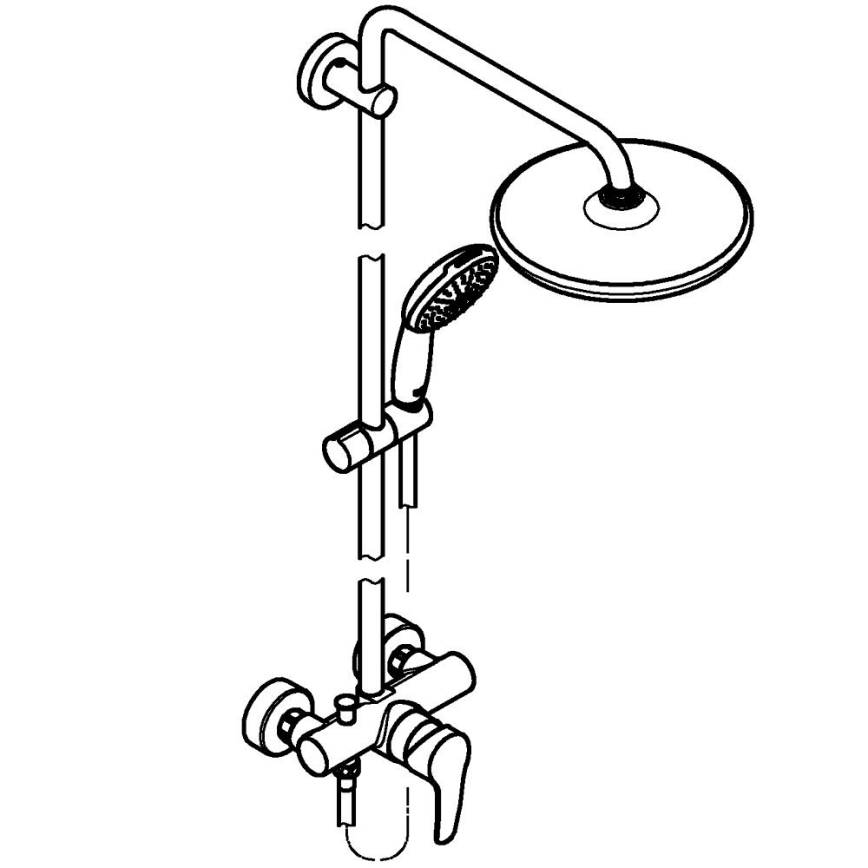 GROHE 26679001 - Душова система VITALIO START 250, 390 мм, лъскав хром