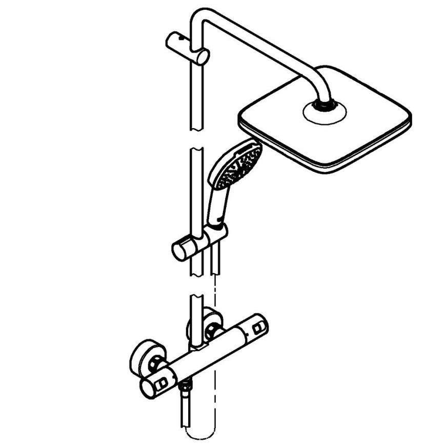 GROHE 266962431 - Душова система VITALIO COMFORT 250 250 × 250 мм черна