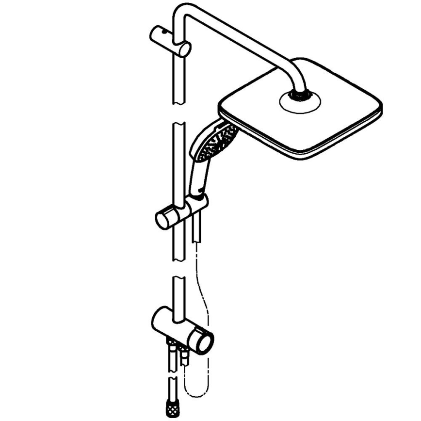 GROHE 266982431 - Душова система VITALIO COMFORT 250 390 mm черна