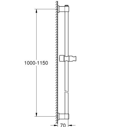 GROHE 26970001 - Душова шина VITALIO UNIVERSAL 1150 мм, лъскав хром