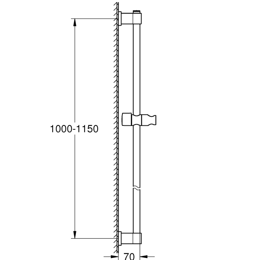 GROHE 26970001 - Душова шина VITALIO UNIVERSAL 1150 мм, лъскав хром