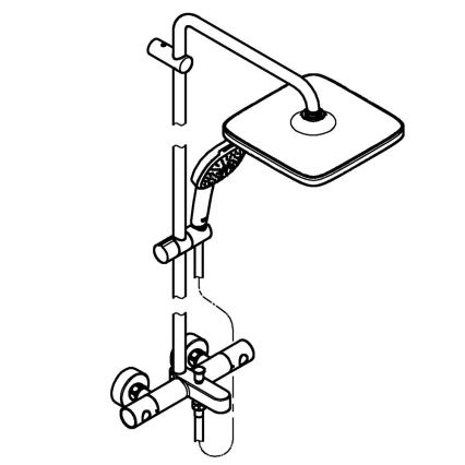 GROHE 269842431 - Душова система VITALIO COMFORT 250, 250 × 250 мм, черна