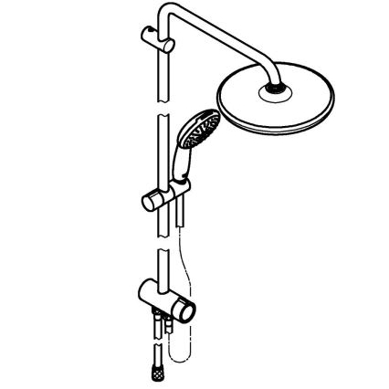 GROHE 26989001 - Душова система VITALIO START SYSTEM 250 390 mm блестящ хром