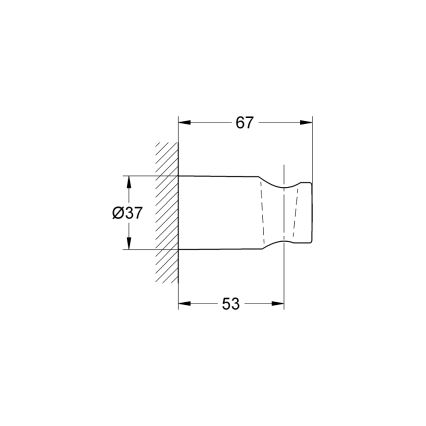 GROHE 27056000 - Стенен държач за душ RAINSHOWER, лъскав хром