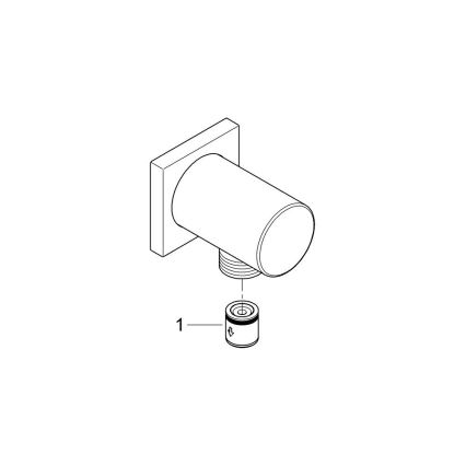 GROHE 27076000 - стенен ъглов адаптер RAINSHOWER, полирано хромово покритие
