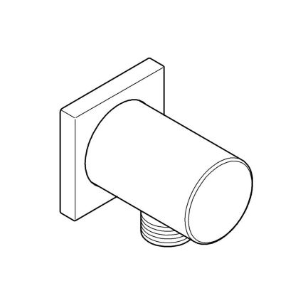 GROHE 27076000 - стенен ъглов адаптер RAINSHOWER, полирано хромово покритие