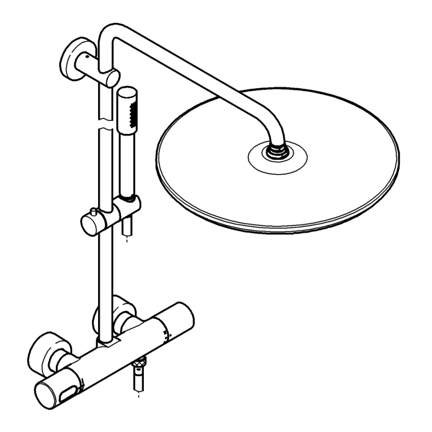 GROHE 27174001 - Душ система RAINSHOWER SYSTEM 400 450 mm блестящ хром